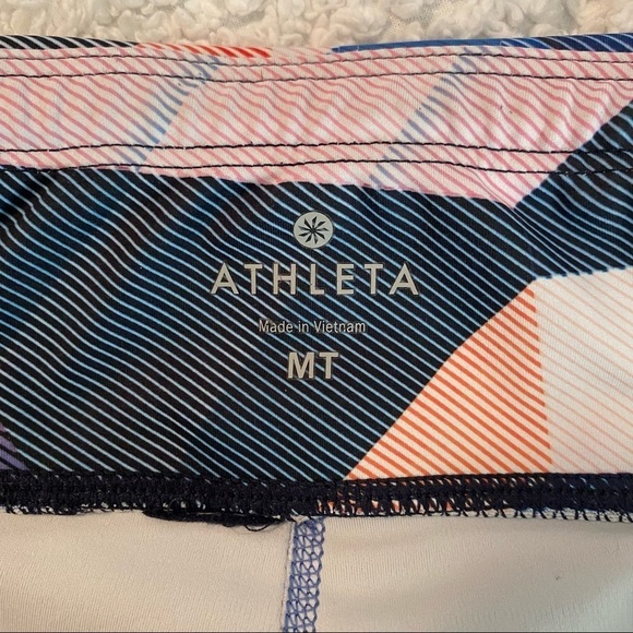 Athleta Leggings Women’s Size Medium Tall Electric Geo Sonar Capri Leggings - Picture 6 of 9